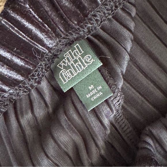 Wild Fable SET Black Velvet Pants & Crop Top NEW - Picture 7 of 17